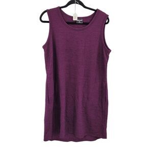 32 Degrees Athletic Dress L Purple Sweatshirt Tank Space Dyed Pockets Loungewear